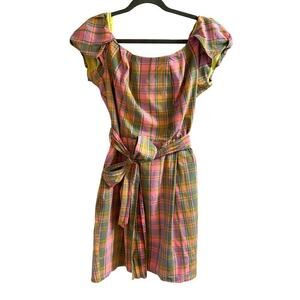 FARM Rio Rare Mini Dress Checkered Pattern Size L